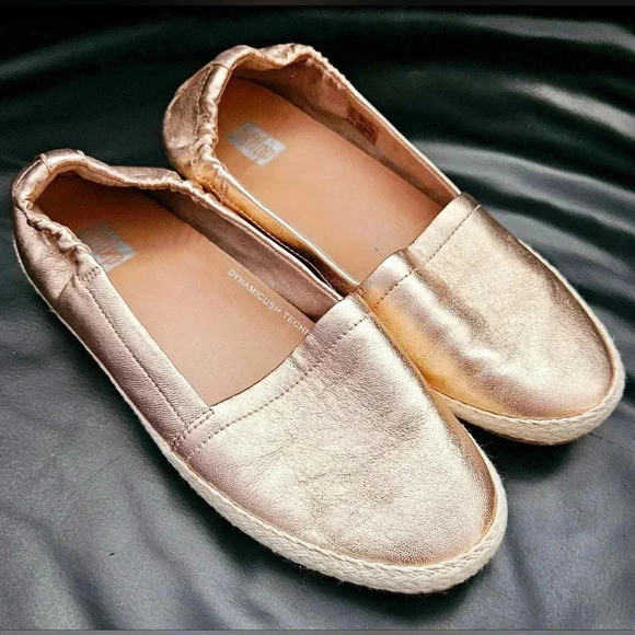 Fitflop Siren Rose Gold Espadrille Slip On Flats size 5/5.5US - Picture 1 of 8